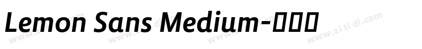 Lemon Sans Medium字体转换